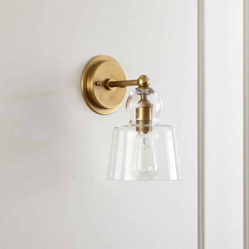 Lander Brass Sconce Crate and Barrel